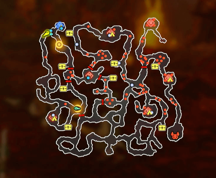 Fire and Sand Map with Korok Seed and Chest Locations