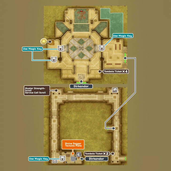 Dirkandor Map and Treasure Chests