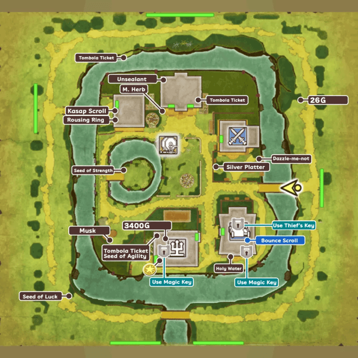 Rimuldar Map and Treasure Chests