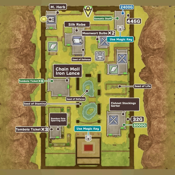 Cantlin Map and Treasure Chests