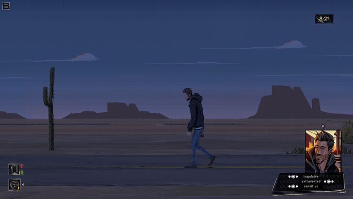 Eugene Walking on the Road