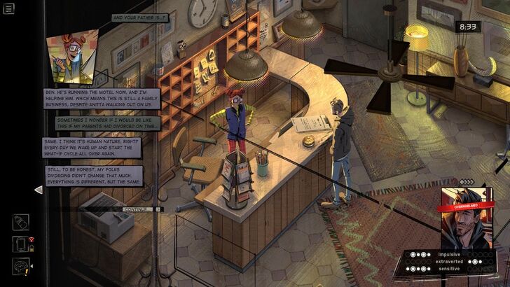 Eugene Trying to Converse With Robin