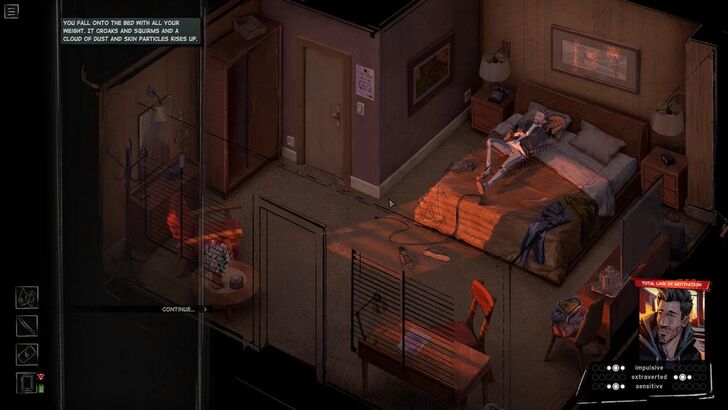 Eugene in Motel Bed Tired