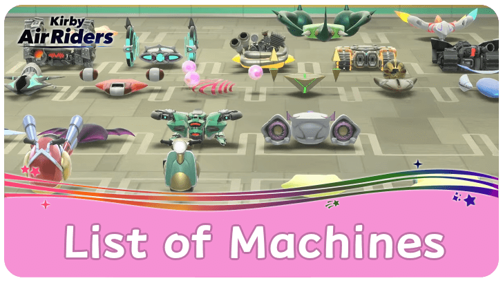 List of All Machines and Vehicles