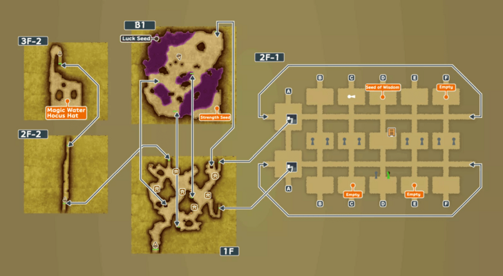 Passage to Rendarak Map and Treasure Chests