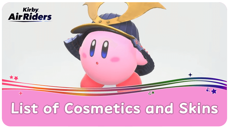 Kirby Air Riders - Cosmetics and Skins