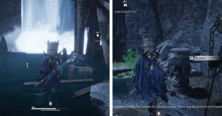 WWM - Activate Contraption Behind Waterfall