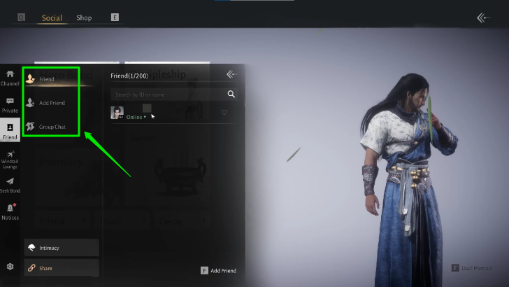 Chat with Others in Online Mode