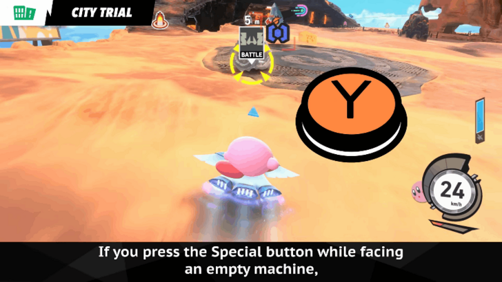 Press the Y Button Next to an Unoccupied Machine