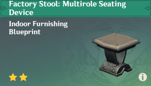 Genshin Impact - How to Get Factory Stool: Multirole Seating Device Furnishing