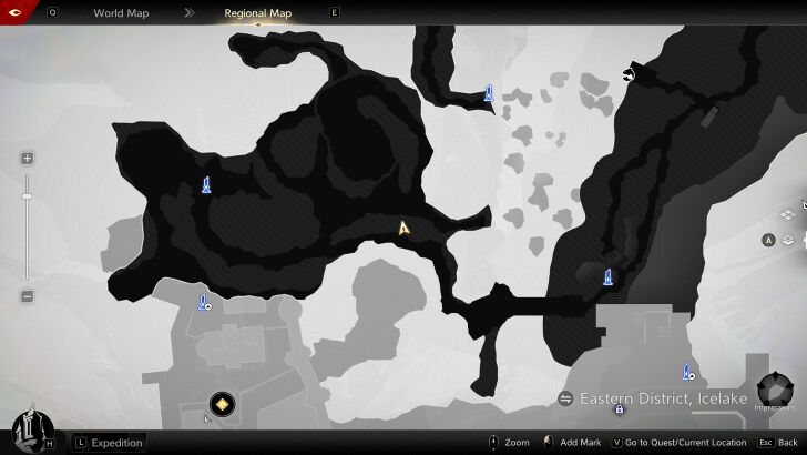 Northern Icelake Traversal Challenge 3 Map
