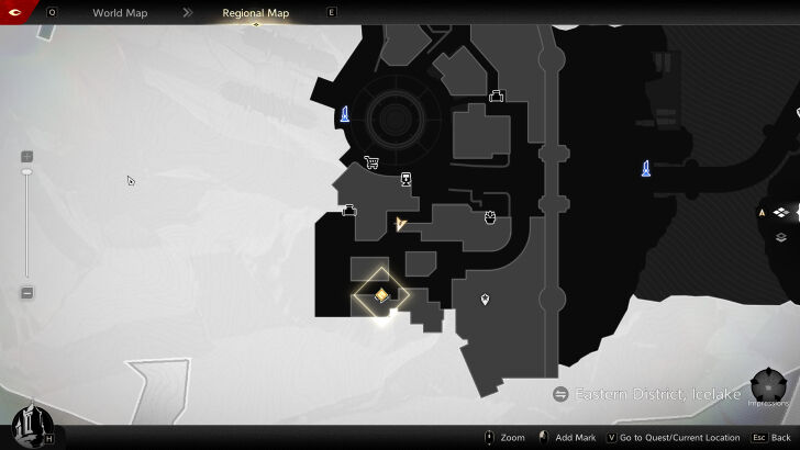 Southern Icelake Traversal Challenge 2 Map