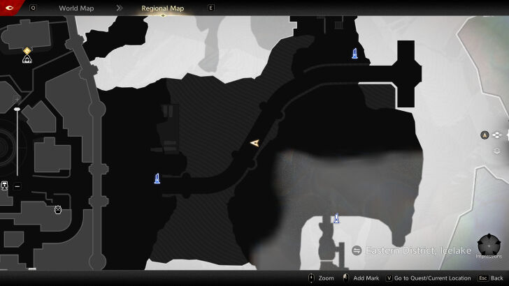 Southern Icelake Traversal Challenge 1 Map