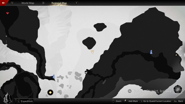 Northern Icelake Traversal Challenge 2 Map