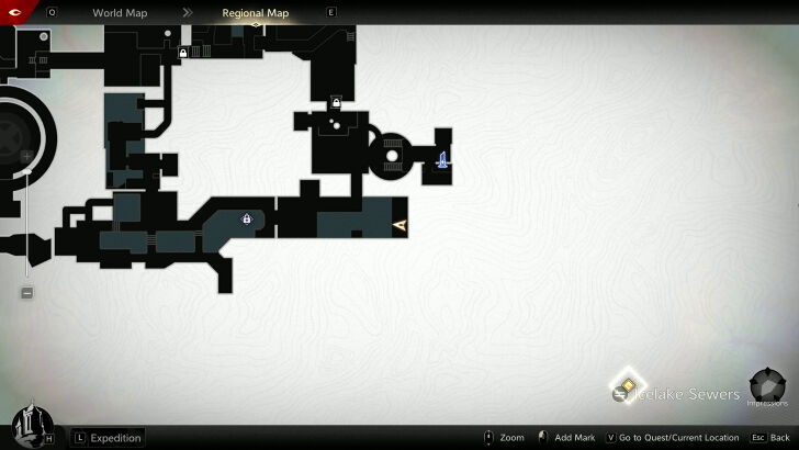 Icelake Sewer Traversal Challenge 4 Map