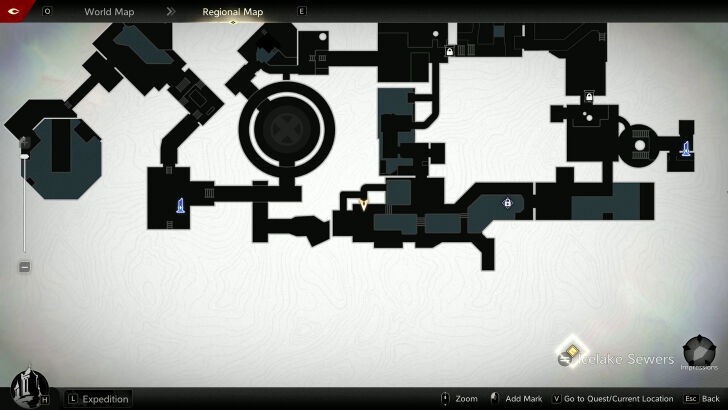 Icelake Sewer Traversal Challenge 3 Map