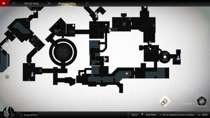 Icelake Sewer Traversal Challenge 2 Map