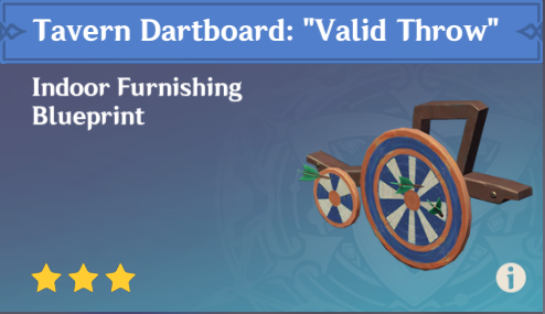 Genshin Impact - How to Get Tavern Dartboard - Valid Throw Furnishing