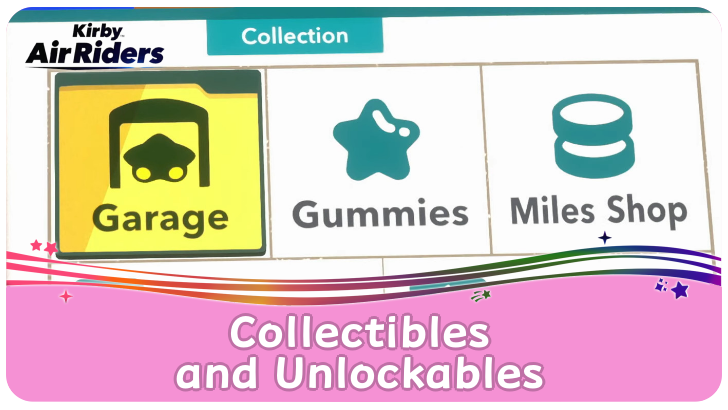 Kirby Air Riders Collectibles and Unlockables