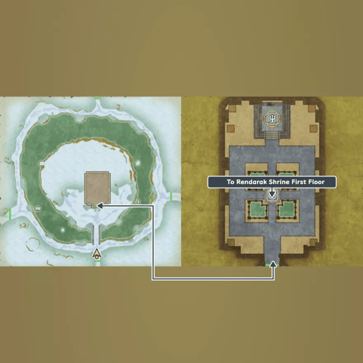 Rendarak Shrine Map and Treasure Chests