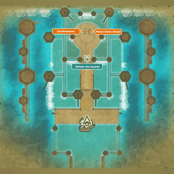 Southern Seabed Storeroom Map and Treasure Chests