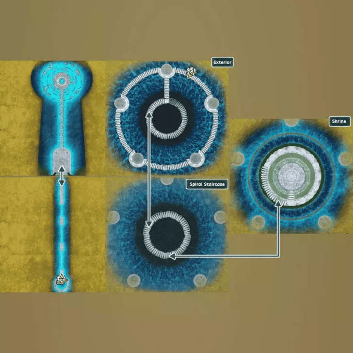 Shrine of Rubiss Map and Treasure Chests