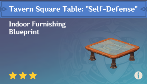 Genshin Impact - How to Get Tavern Square Table - Self-Defense Furnishing