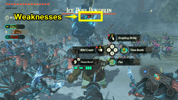 Ice Boss Bokoblin Weaknesses