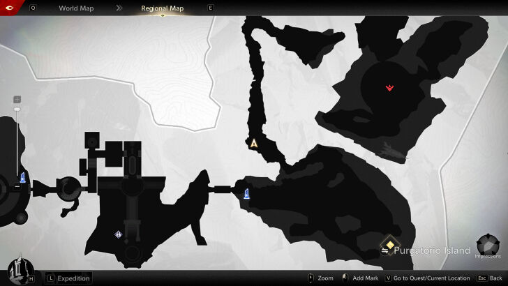 Purgatorio Island Traversal Challenge 3 Map