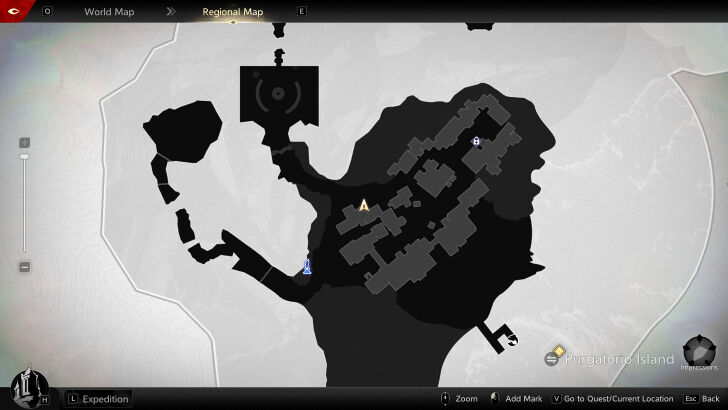 Purgatorio Island Traversal Challenge 1 Map