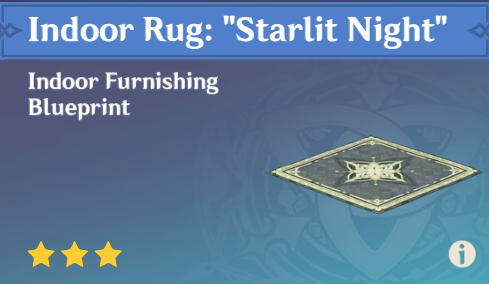 Genshin Impact - How to Get Indoor Rug - Starlit Night Furnishing