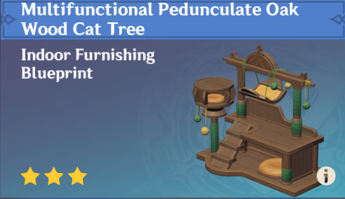 Genshin Impact - How to Get Multifunctional Pedunculate Oak Wood Cat Tree Furnishing