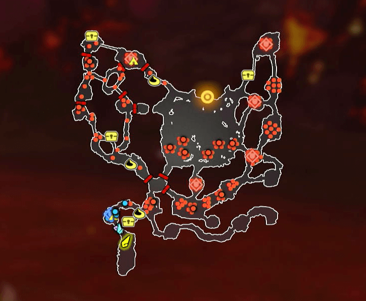 The Demon King, Ensnared Map with Korok Seed and Chest Locations