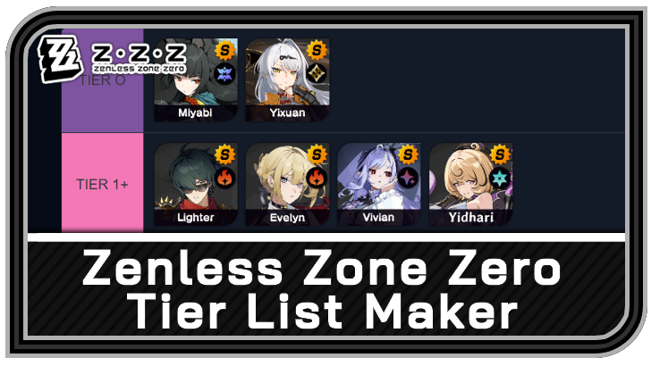 Zenless Zone Zero Tier List Maker