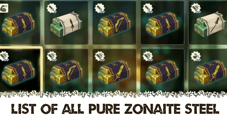 Hyrule Warriors Age of Imprisonment - List of All Pure Zonaite Steel