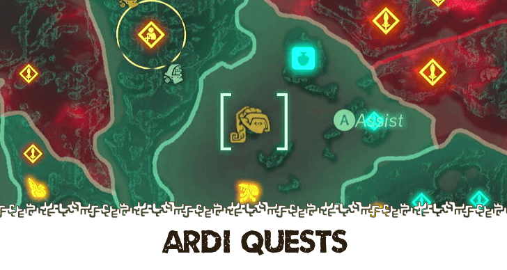 Hyrule Warriors Age of Imprisonment - List of All Ardi Quests