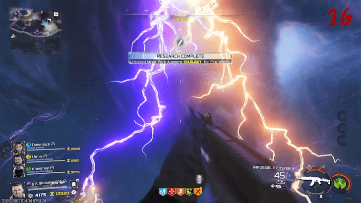 Lightning strikes in Exit 115