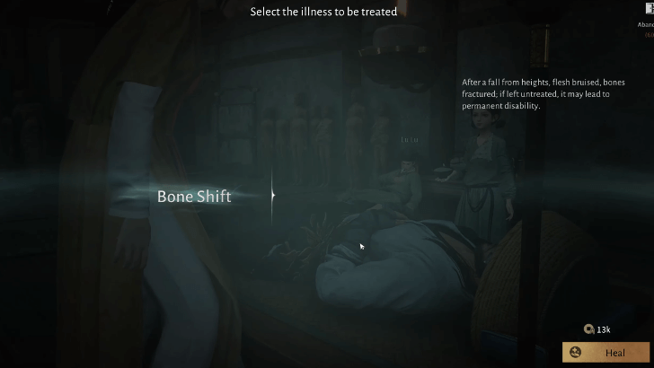 Select the Illness to be Cure