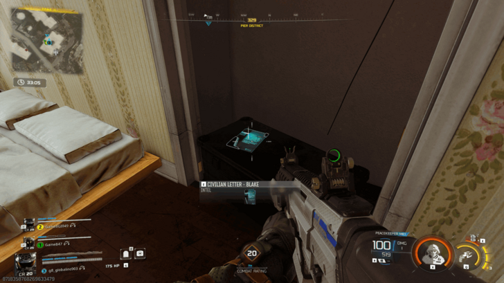 Civilian Letter - Blake Endgame Intel Location