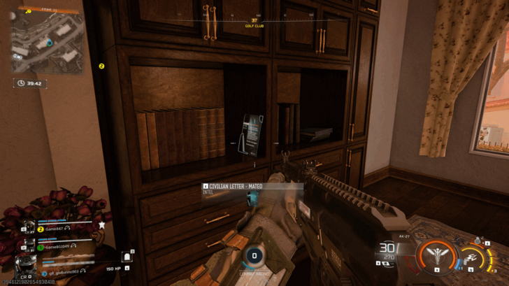 Civilian Letter - Mateo Endgame Intel Location