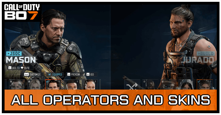 Black Ops 7 - All Operators and Operator Skins