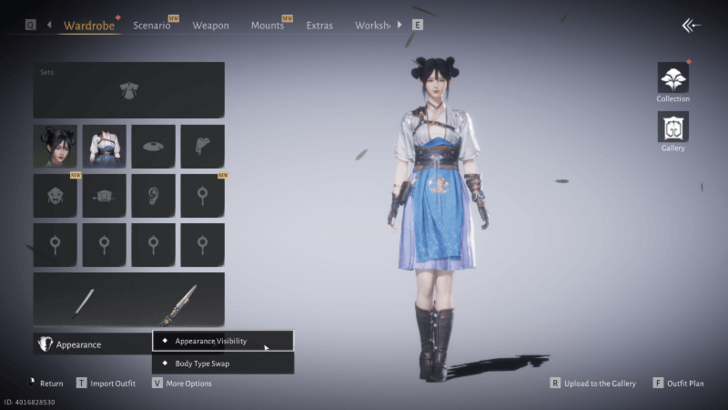 Choosing Appearance Visibility