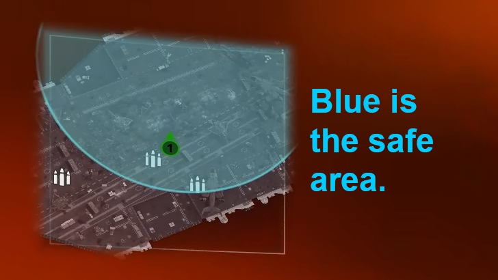 Blue Safe Area from Gas