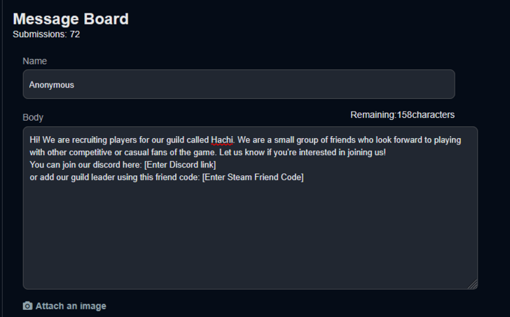 Guild Recuitment Board