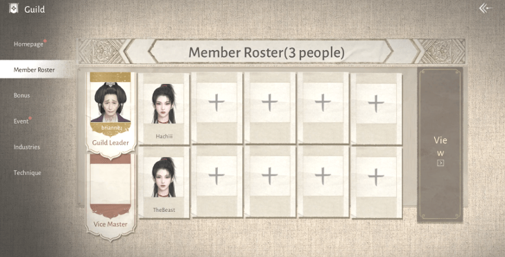 Guild Recruitment Board - Guild Size