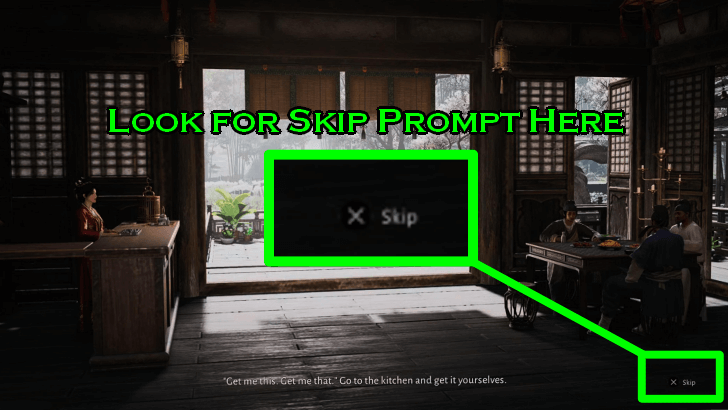 Find Skip Prompt on Lower Right Corner