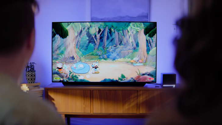 Steam Machine Playing Cuphead