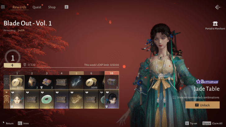 Where Winds Meet - Battle Pass Menu (Vol. 1)