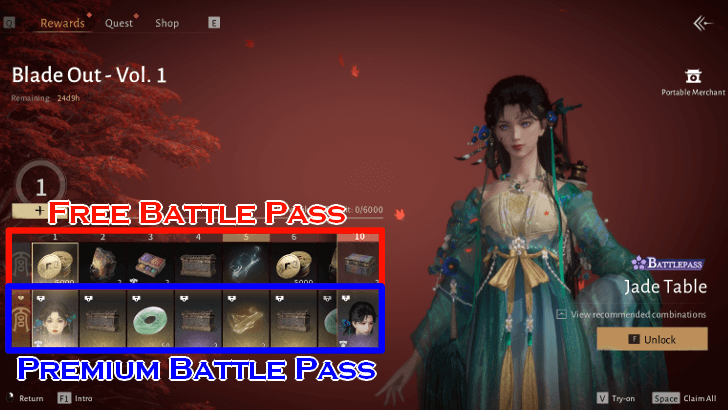 Where Winds Meet - Battle Pass - Free vs. Premium