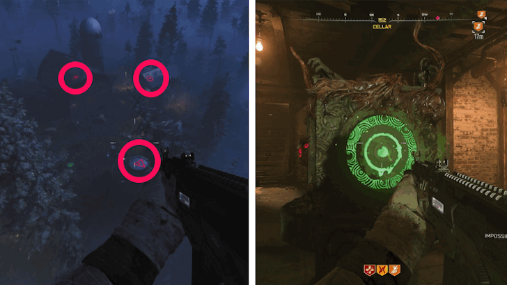 Use Symbols on Rooftop to Unlock Cube